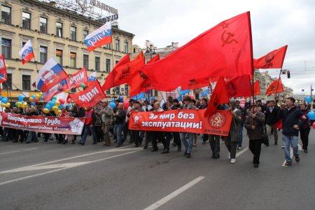 The united column of communists and trade unions